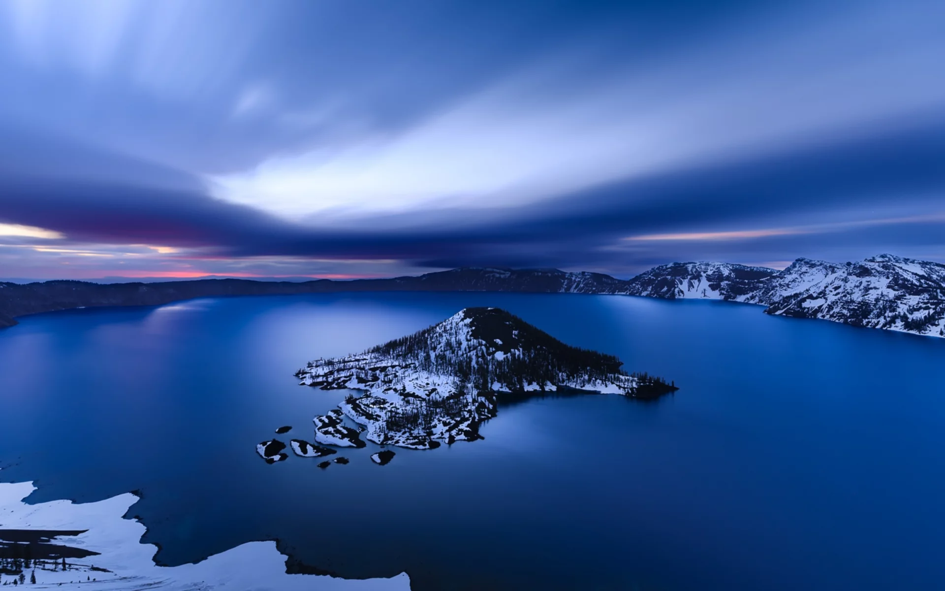 остров, вода, горы