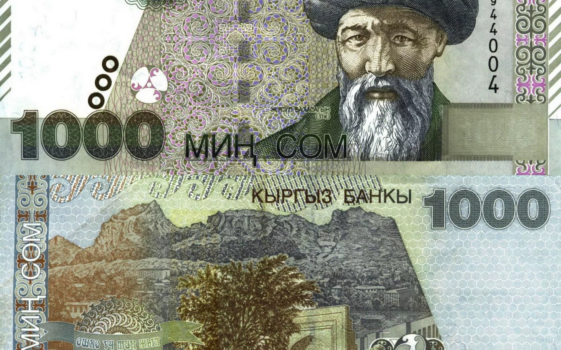 деньги, киргизия, 1000, сомов