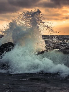море, берег, волны