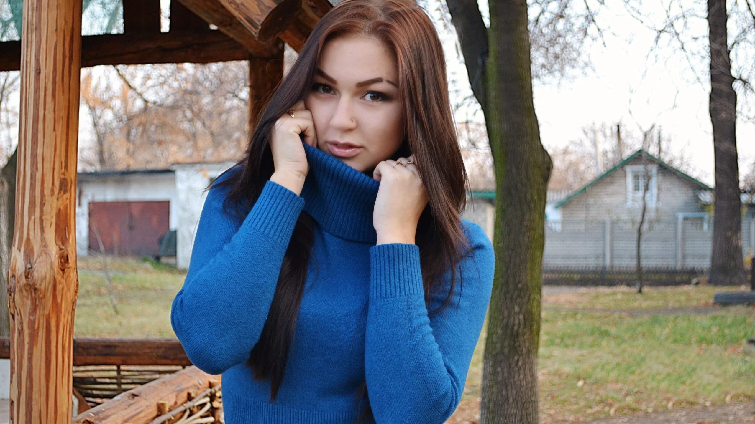 девушка, красивая, взгляд