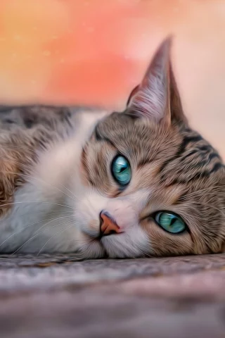 кошка, животные, взгляд