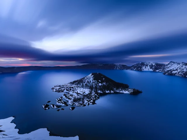 остров, вода, горы