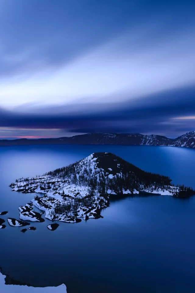 остров, вода, горы