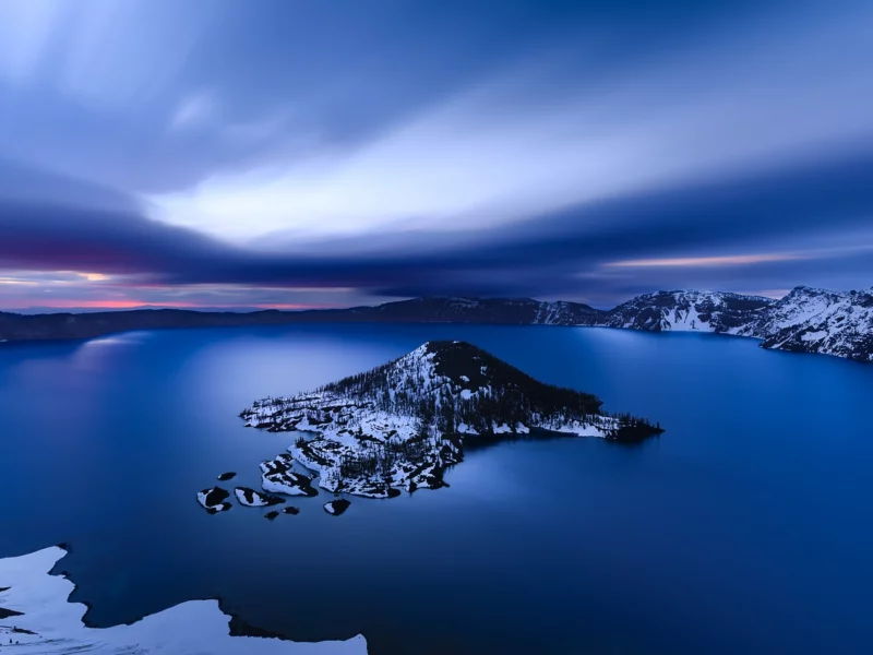остров, вода, горы