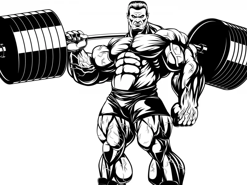 спорт, бодибилдинг, штанга, атлет, картинка