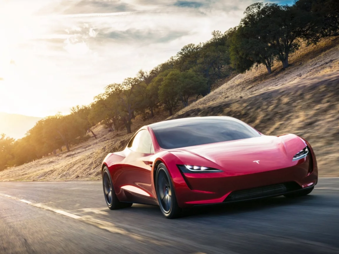 auto, tesla, roadster