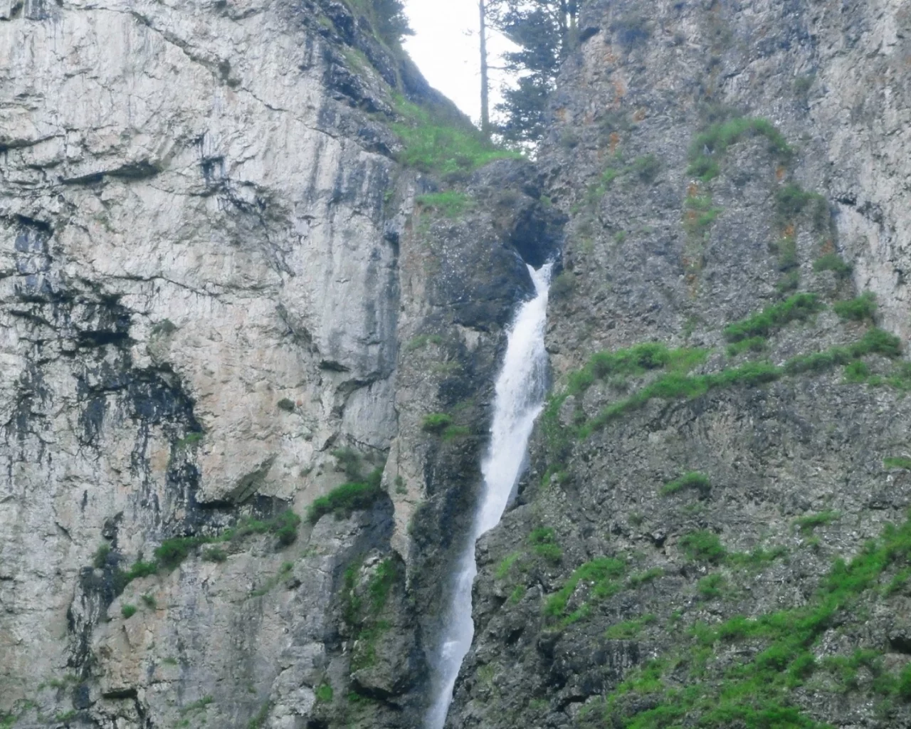 скалы, горная река