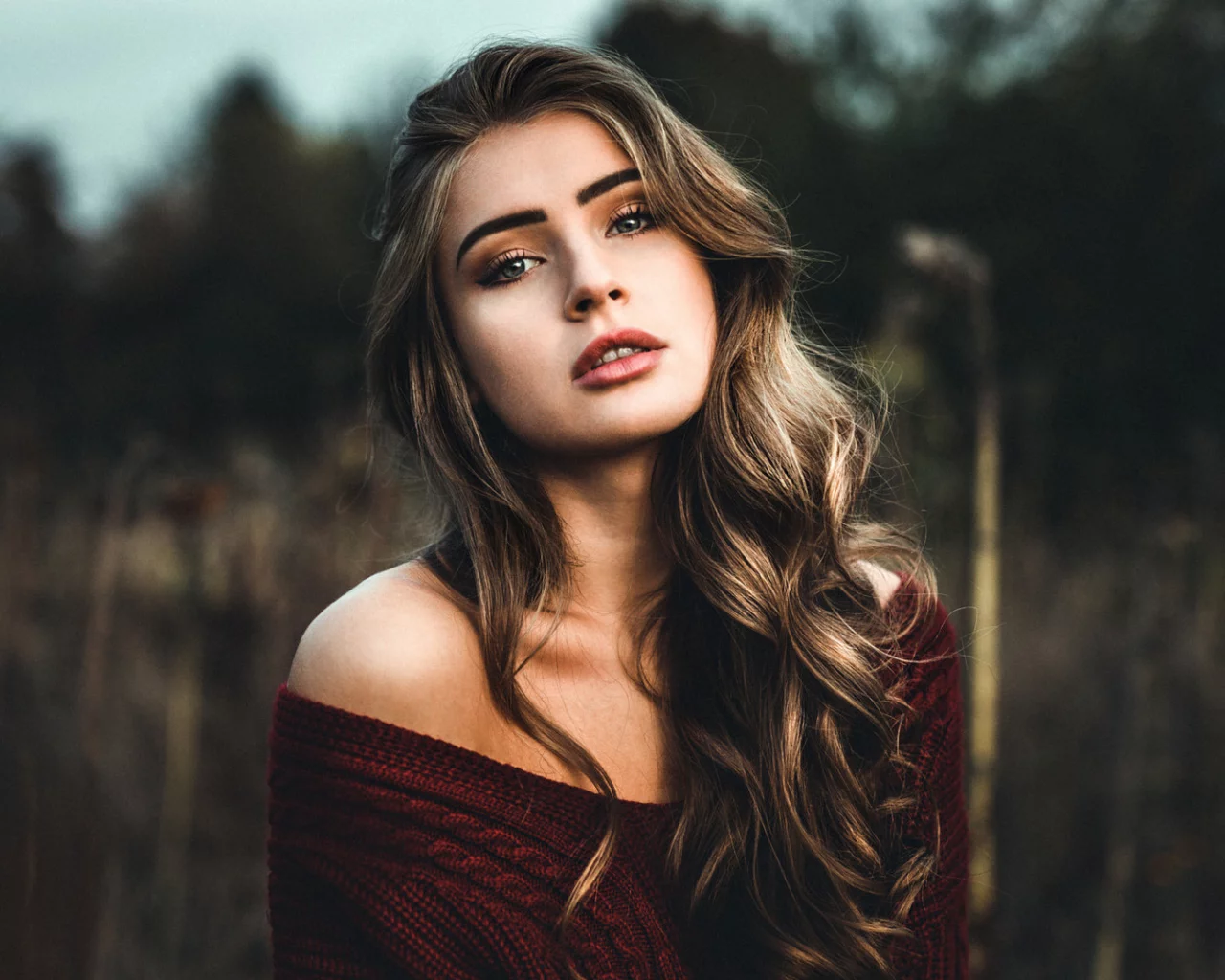 девушка, модель, милая, красивая, симпатичная, взгляд