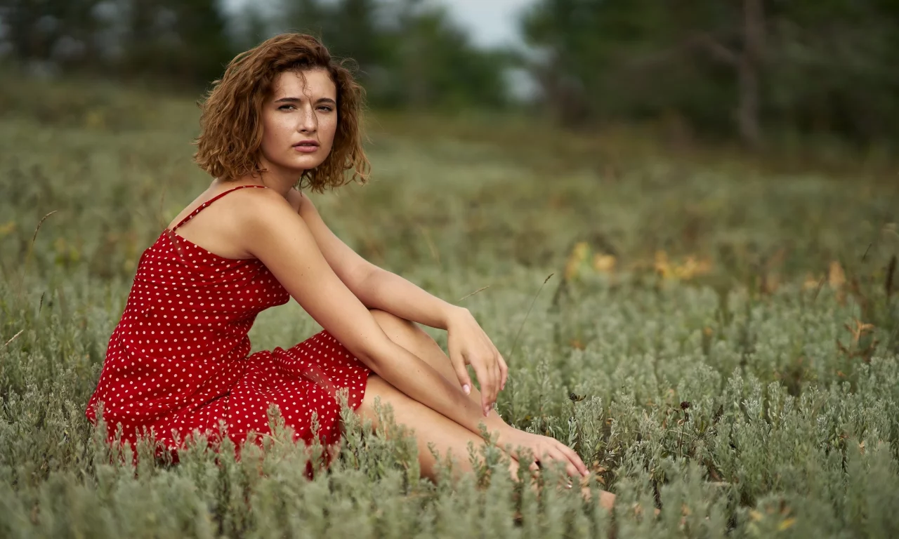 девушка, взгляд красивая