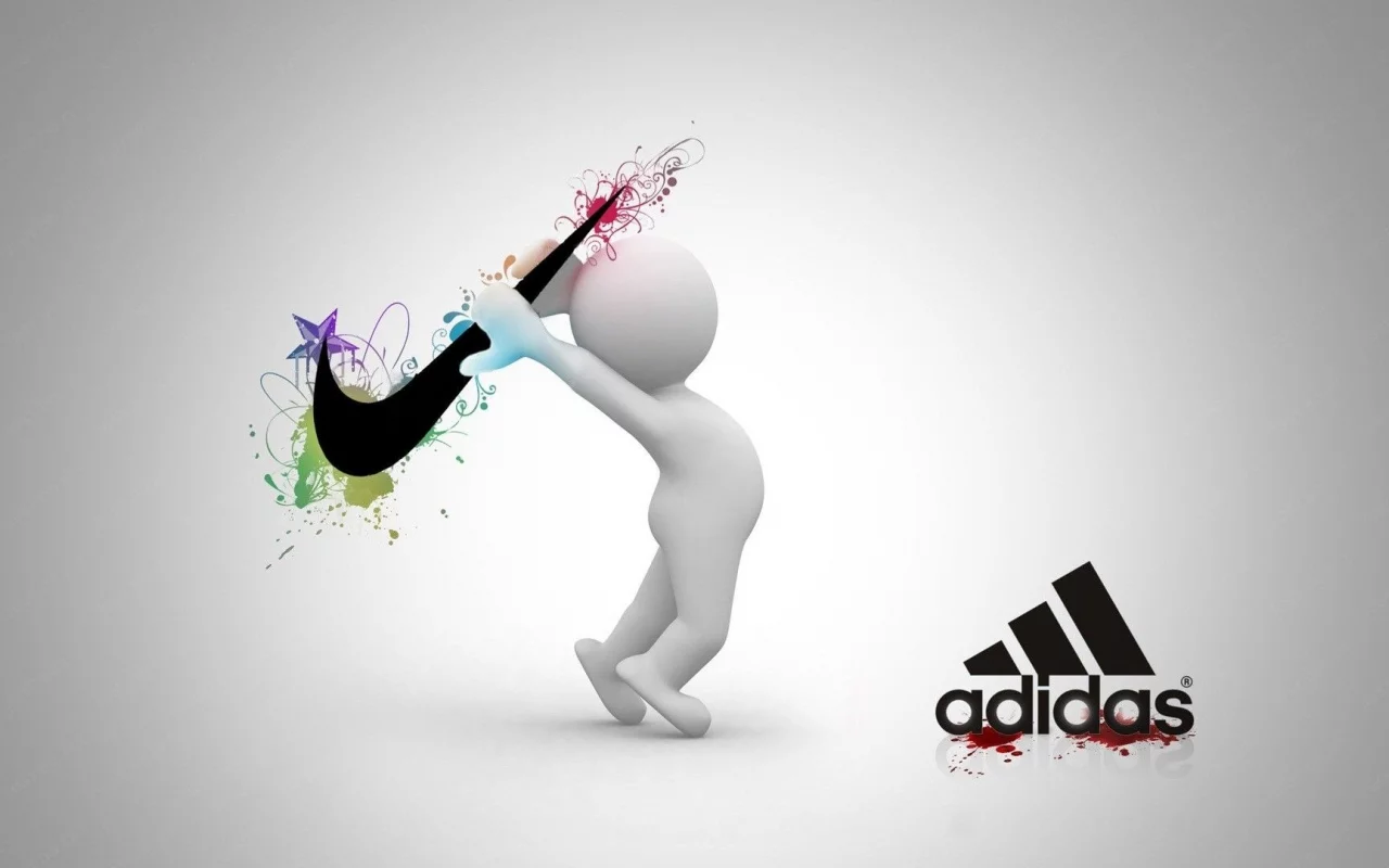 абстракция, nike vs adidas