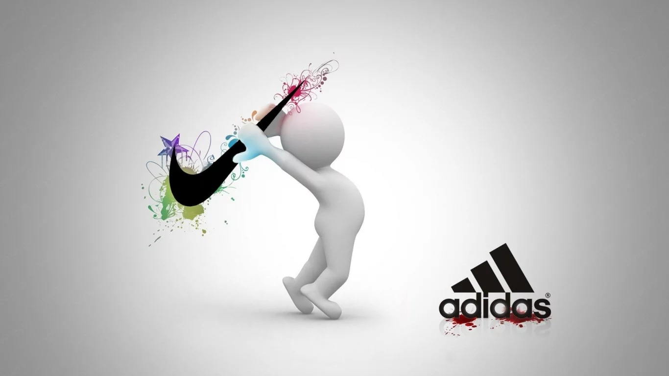 абстракция, nike vs adidas