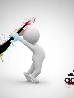 абстракция, nike vs adidas