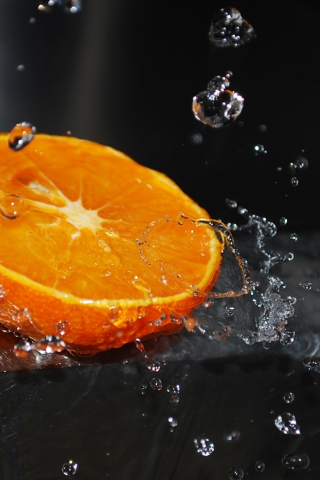 фрукты, апельсин, вода