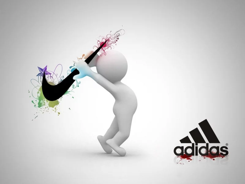 абстракция, nike vs adidas