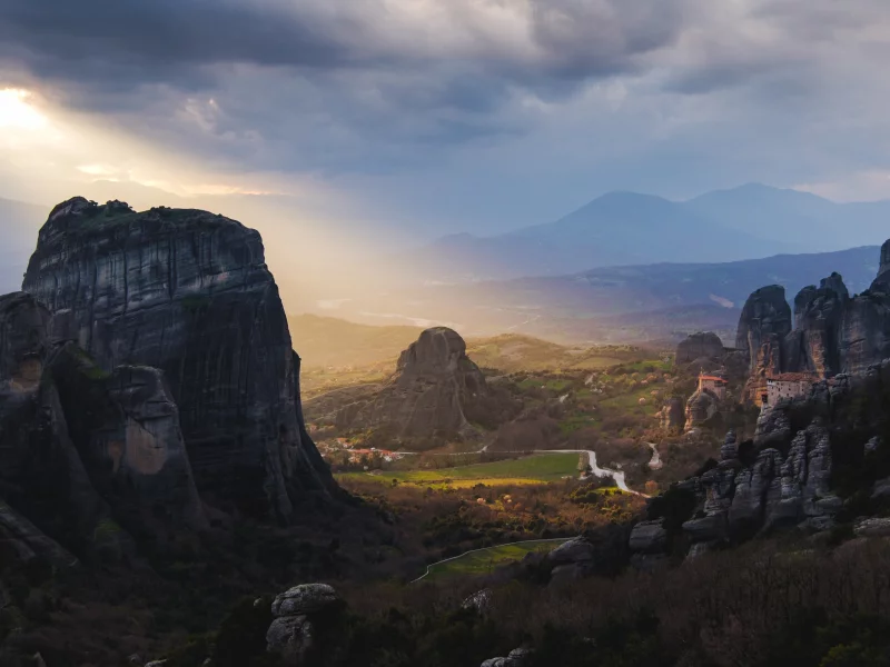 пейзаж, горы, долина