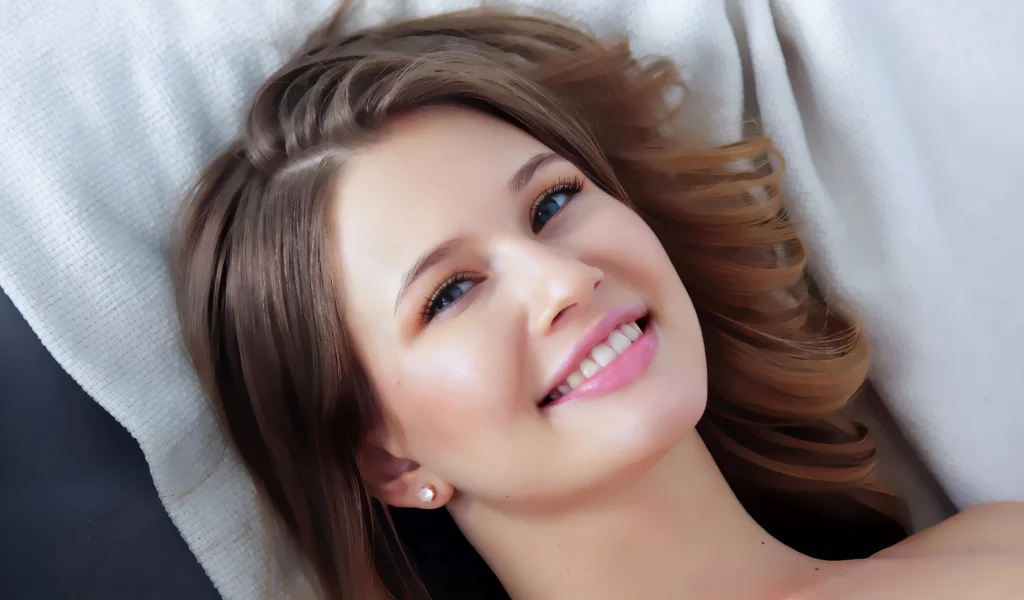 девушка, улыбка