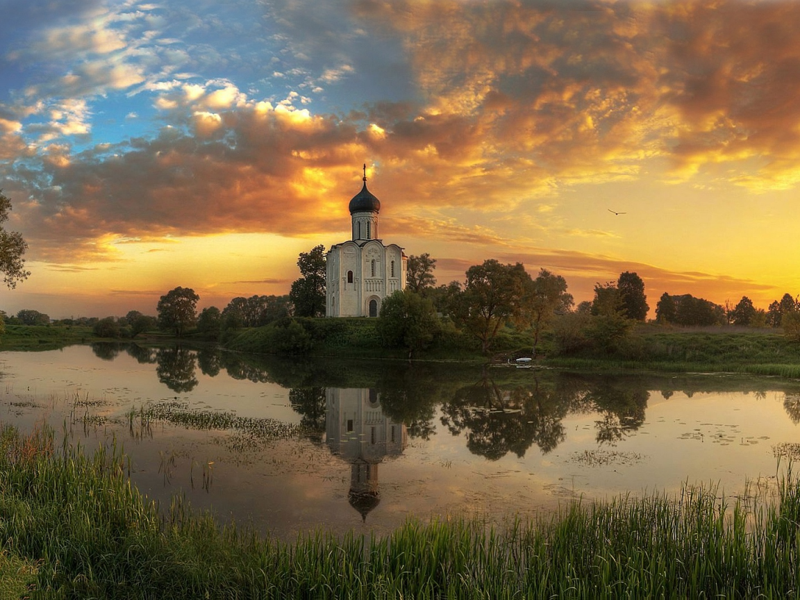 церковь, покрова, озеро