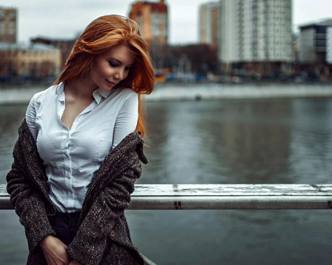 девушка, рыжая, красивая