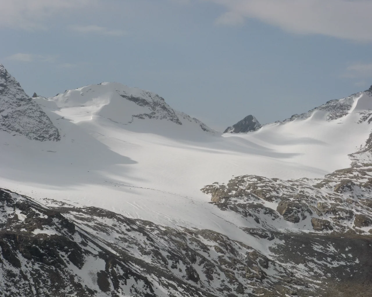 горы, снег
