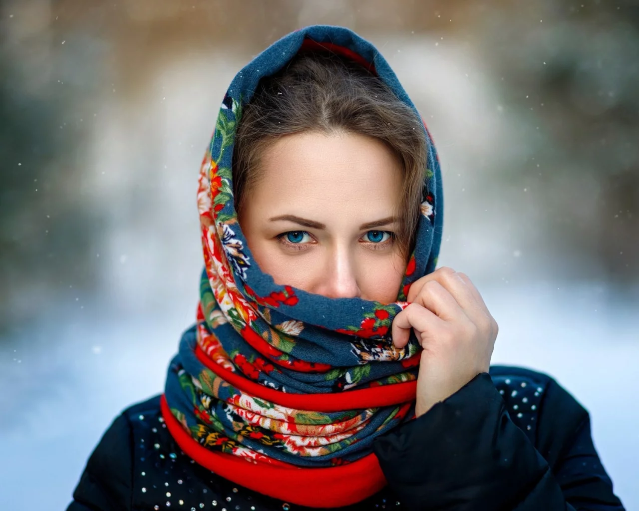 девушка, взгляд красивая