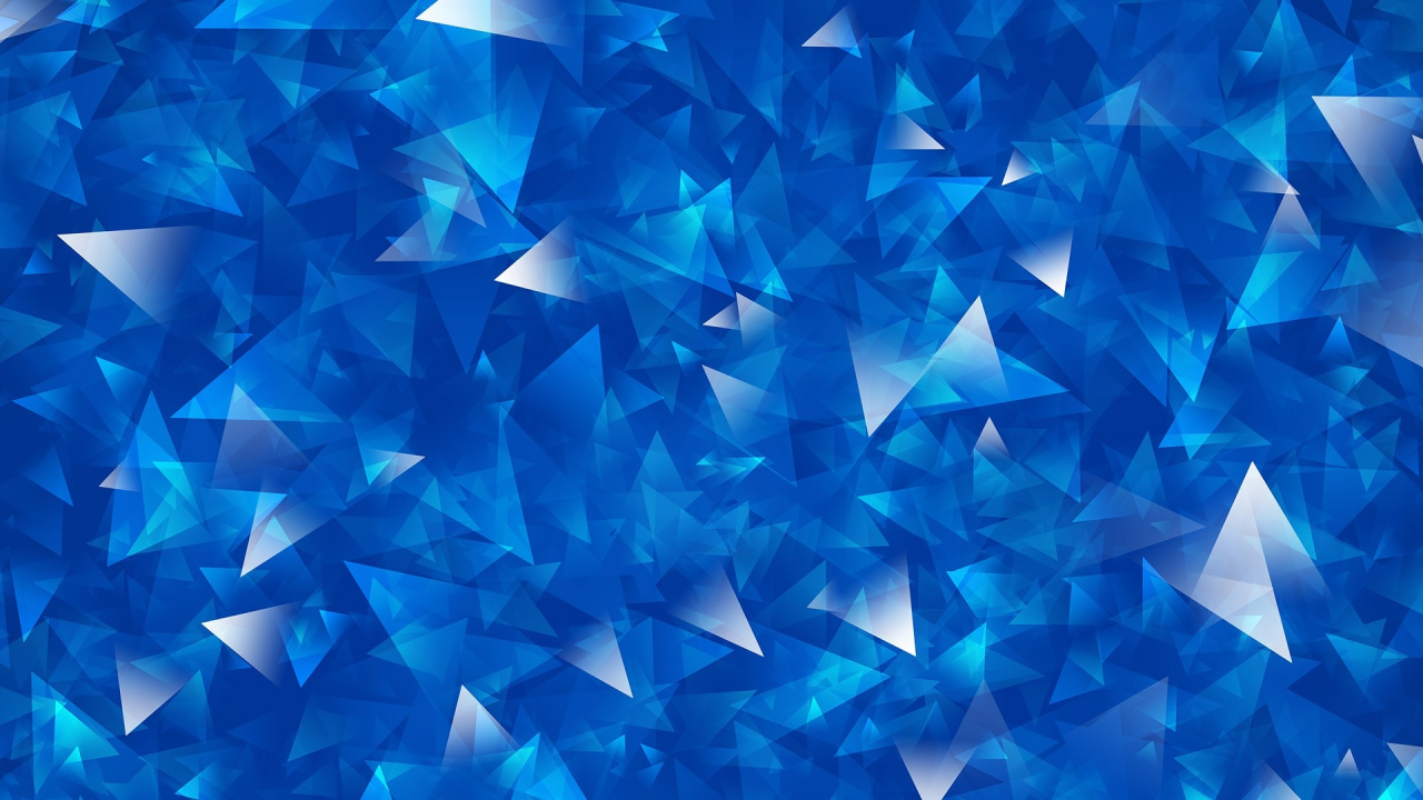 triangles, blue