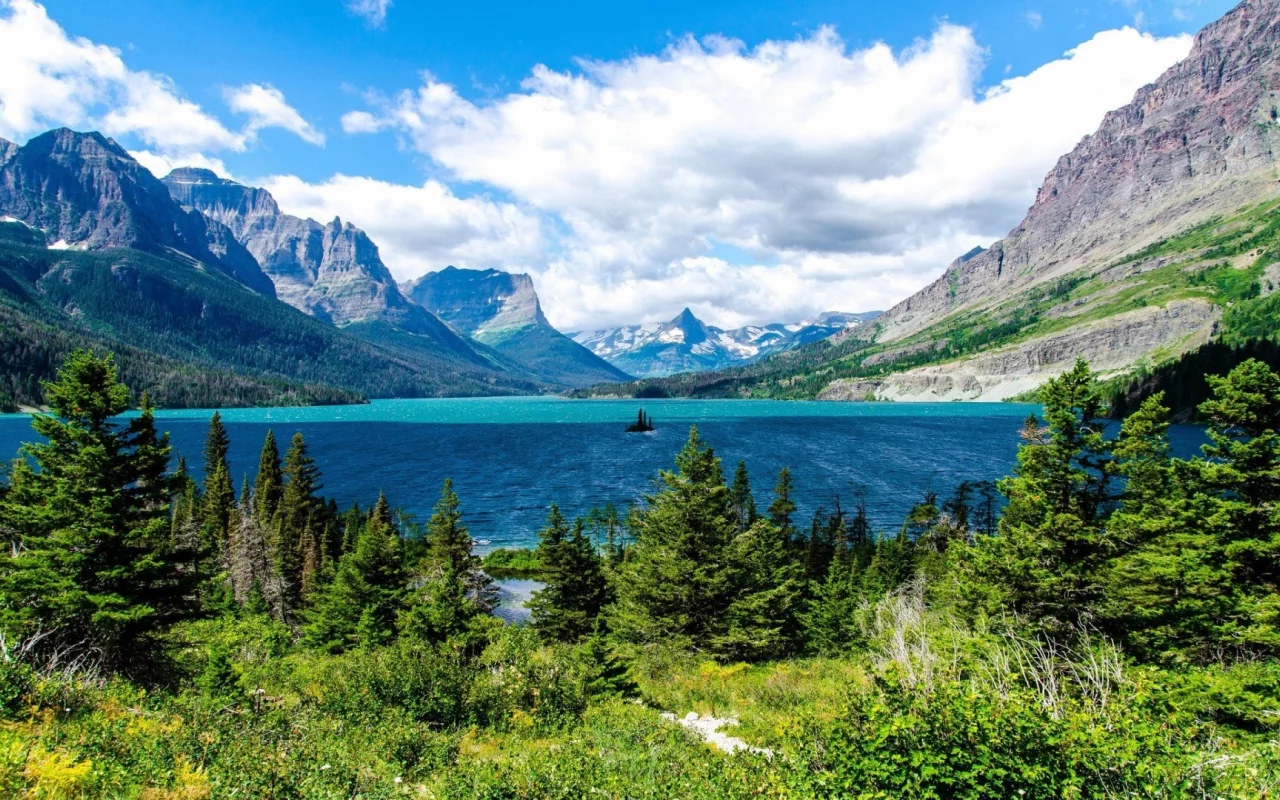 water, mountains