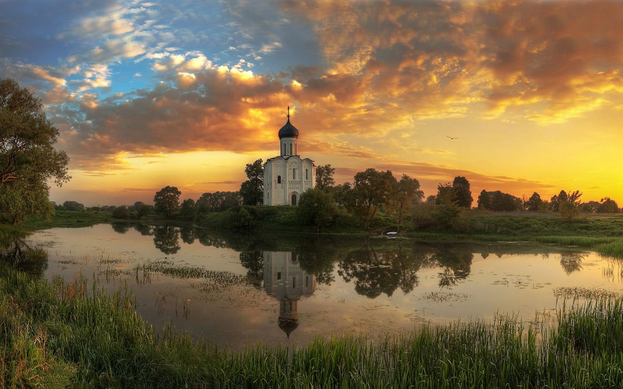 церковь, покрова, озеро