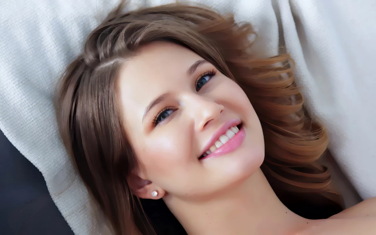 девушка, улыбка
