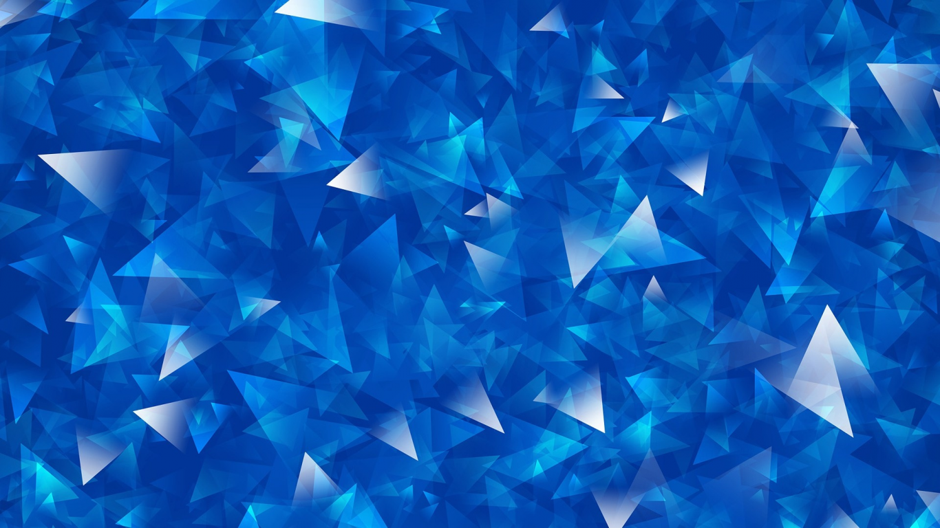 triangles, blue