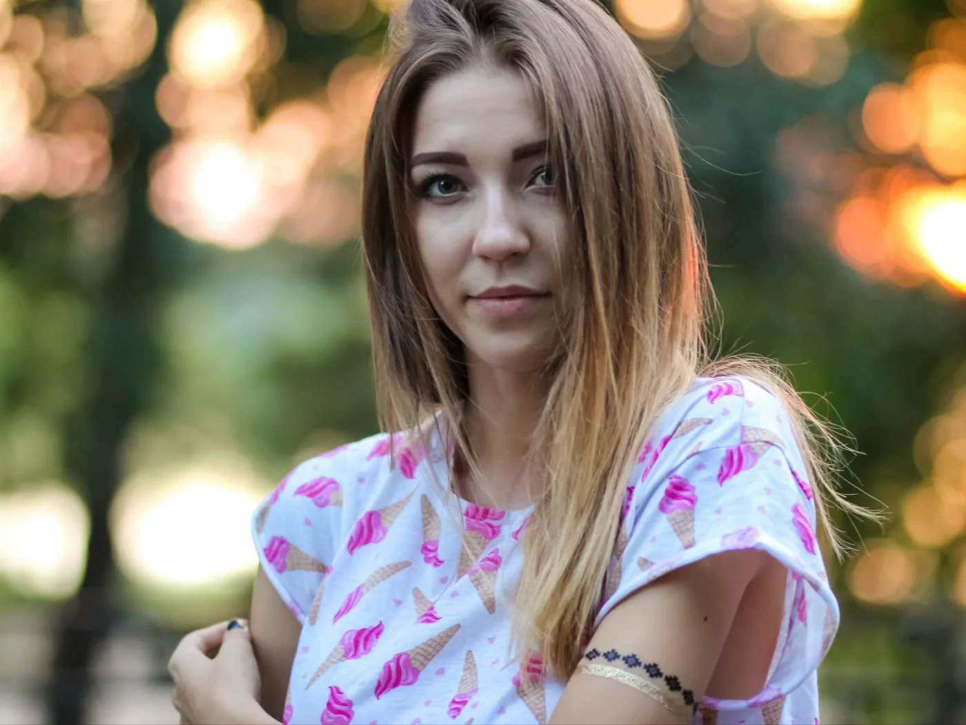 девушка, взгляд