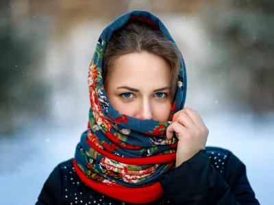 девушка, взгляд красивая