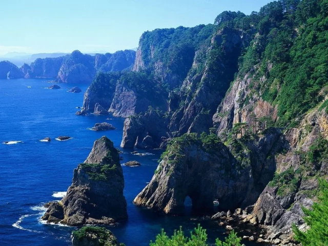 cliffs, water