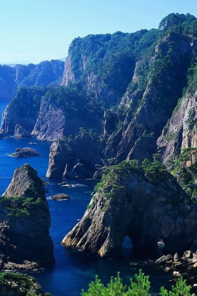 cliffs, water
