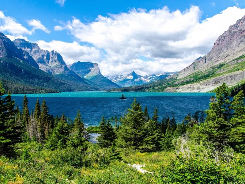 water, mountains