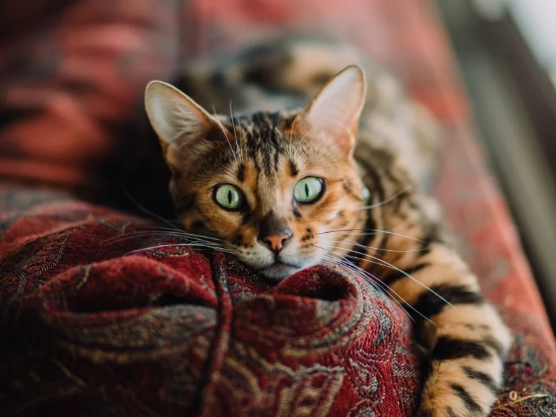 кошка, взгляд, животное