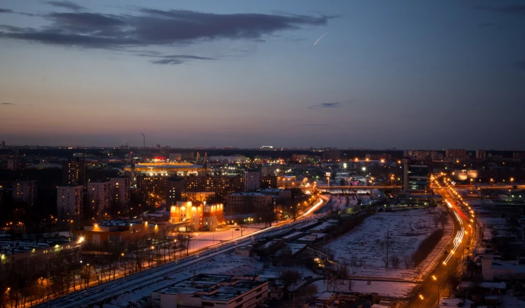 город, мегаполис, ночь