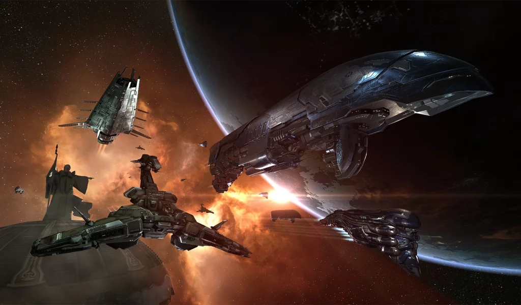 eve online, космический корабль, космос