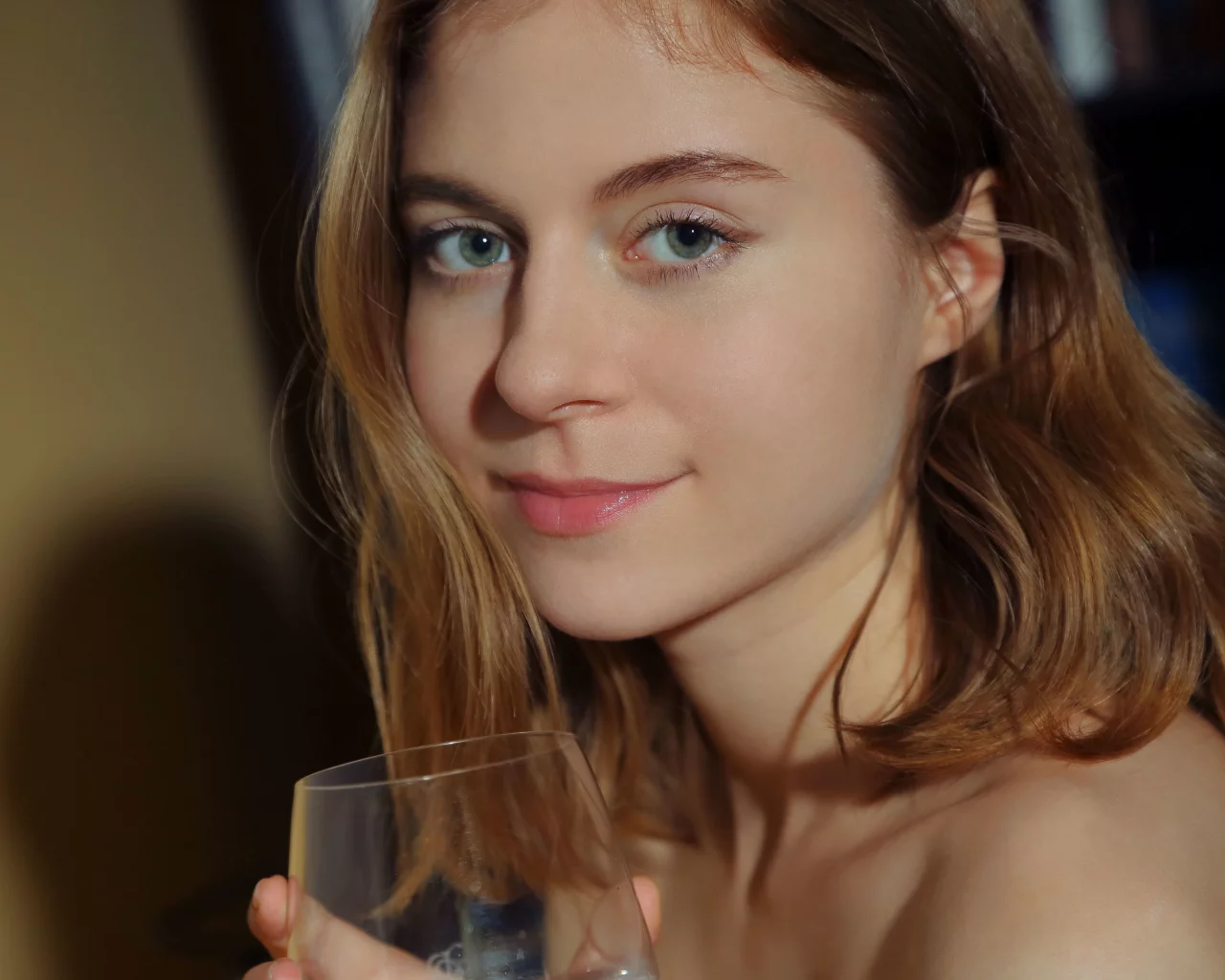 девушка, взгляд красивая