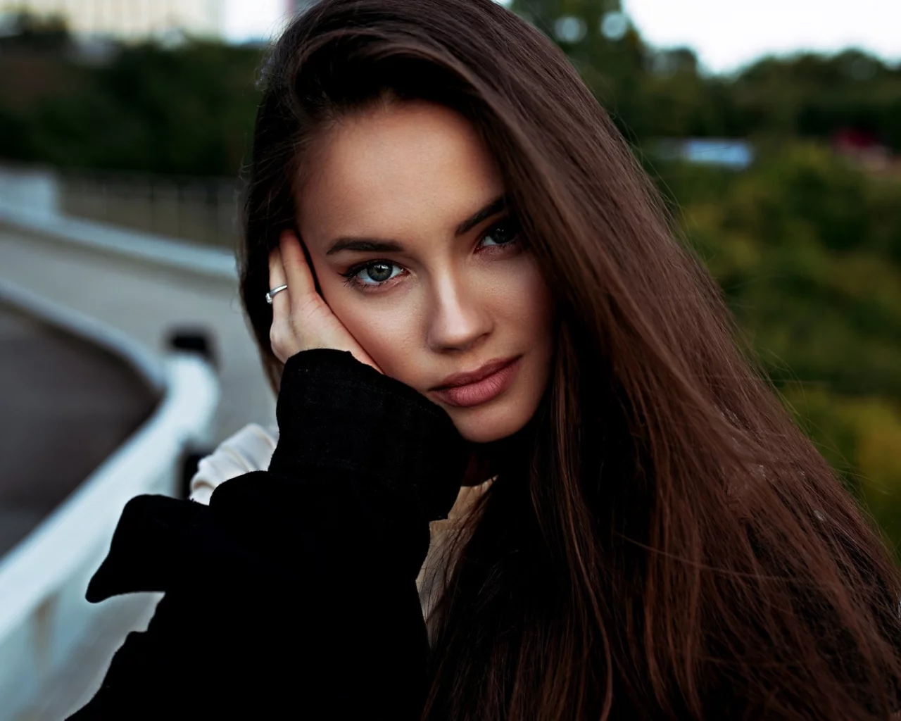 девушка, красивая, взгляд