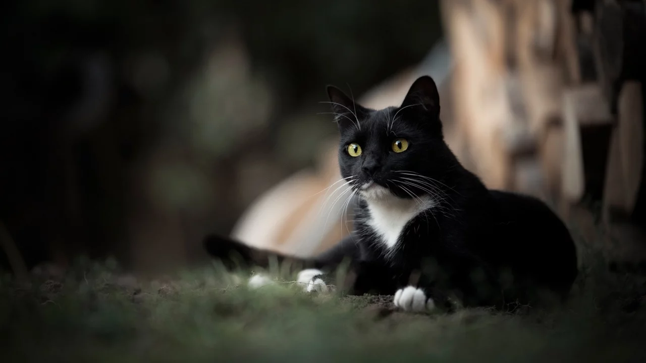 кот, взгляд, животное