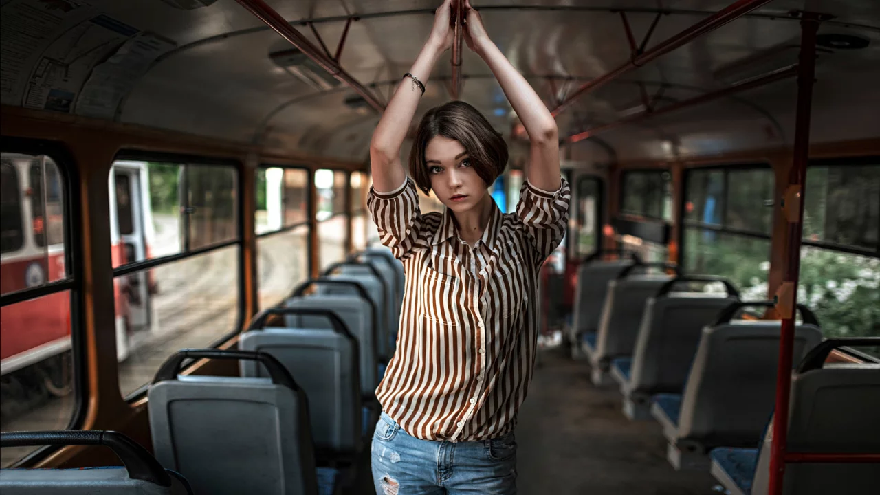 девушка, взгляд, красивая