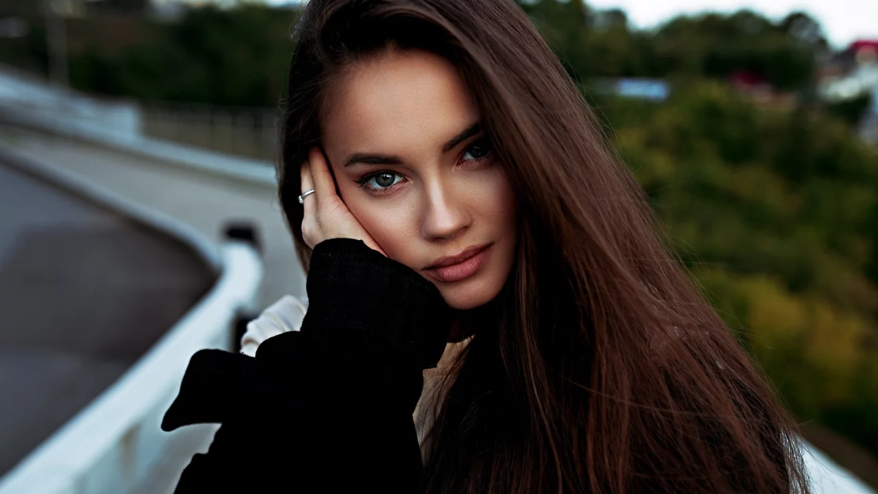 девушка, красивая, взгляд