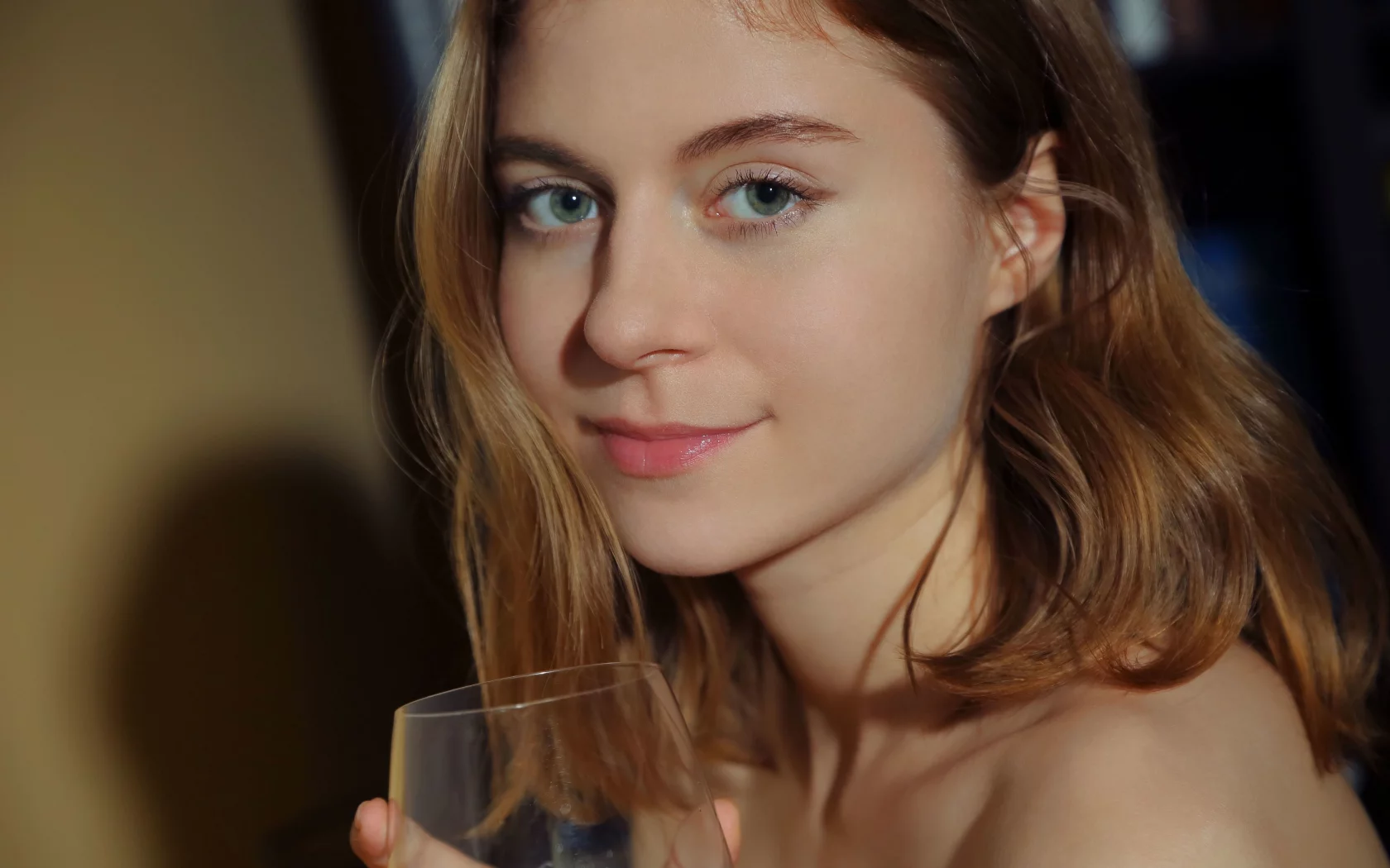 девушка, взгляд красивая