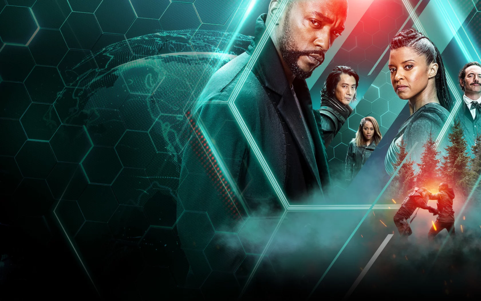 altered carbon, коллаж, персонажи, ёлки, люди, видоизменённый углерод, сериал, 2018