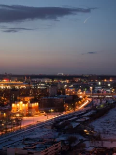 город, мегаполис, ночь