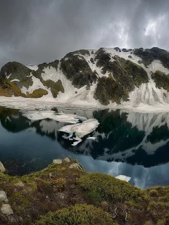 озеро, гора
