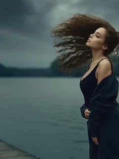 девушка, красивая, волосы