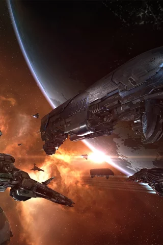 eve online, космический корабль, космос
