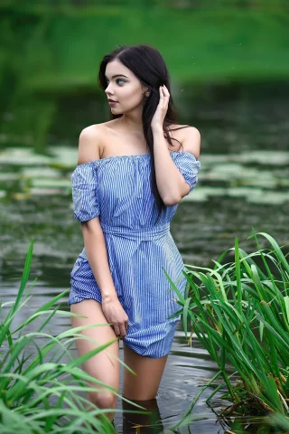 девушка, взгляд красивая