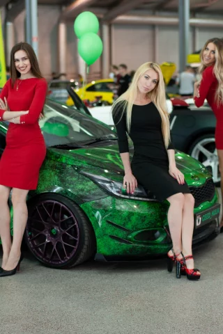 девушки, автомобили